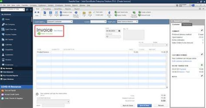 How do I change the tax line in Quickbooks?