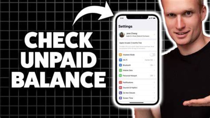 How do I check my unpaid balance on my Iphone?