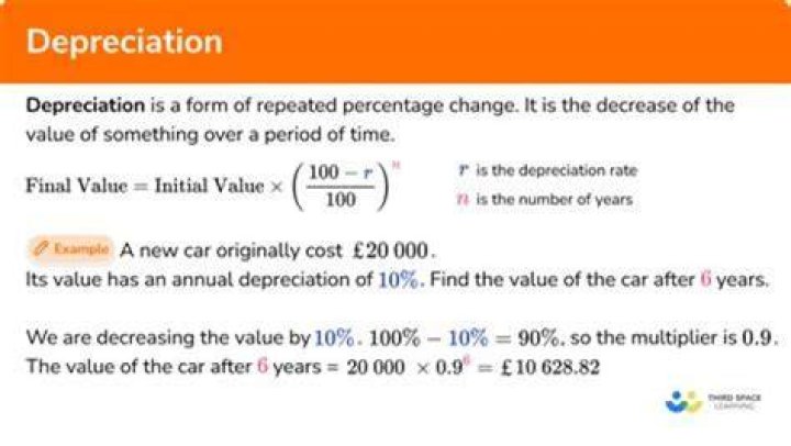 How do you calculate depreciation change?
