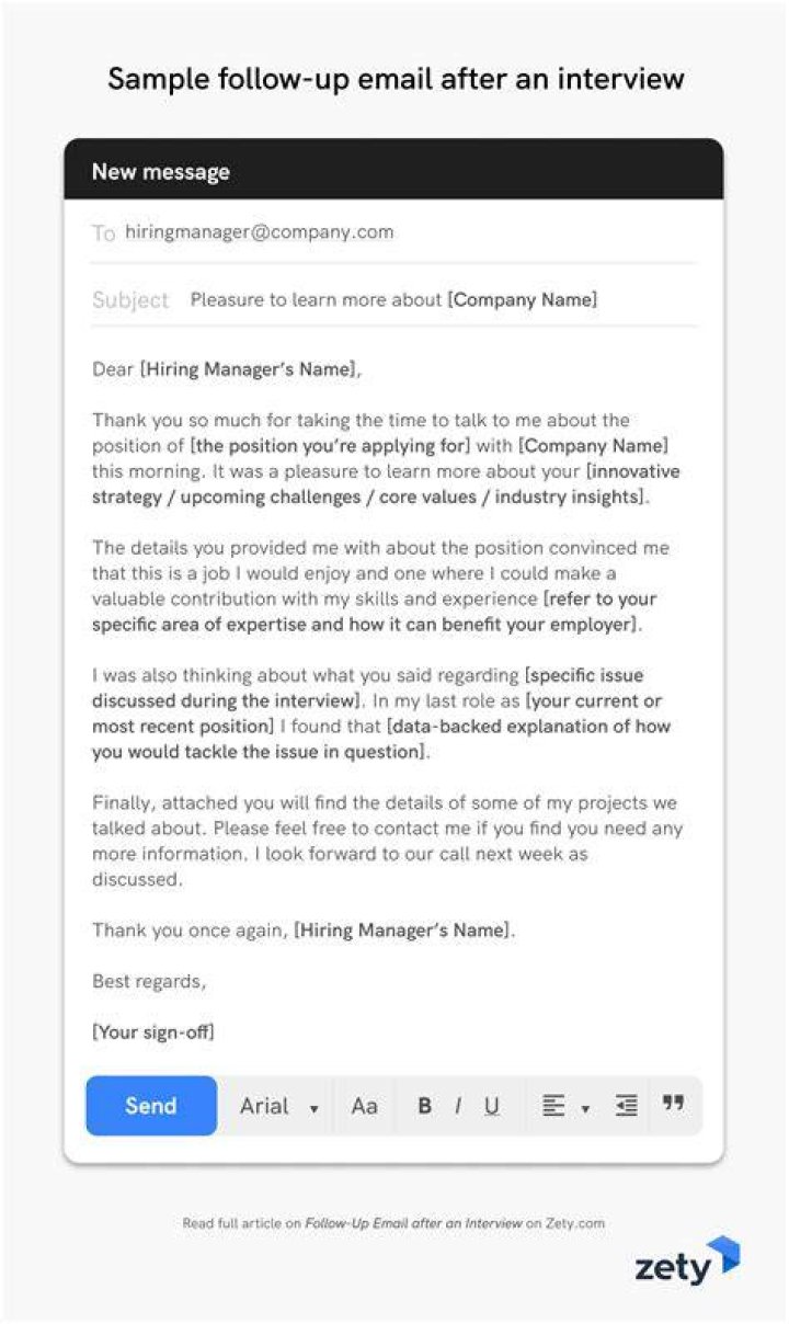 How soon should you send a follow up email after an interview?
