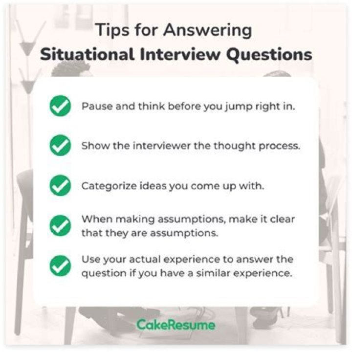 What advice should you follow when answering situational questions?
