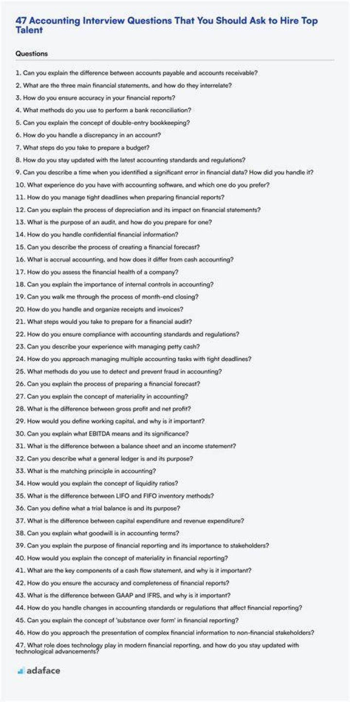 What are accounting interview questions?