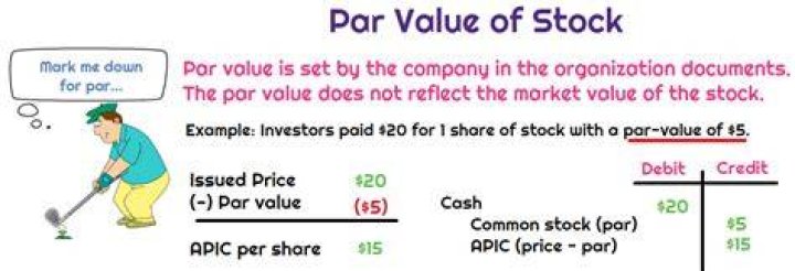 What does the par value of a stock represent?