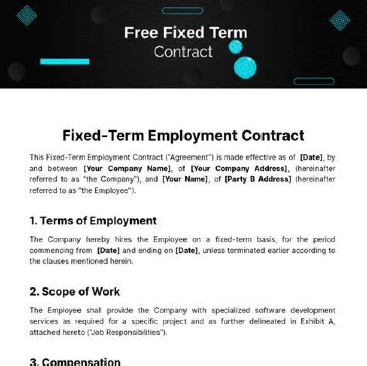 What is a 12 month fixed term contract?