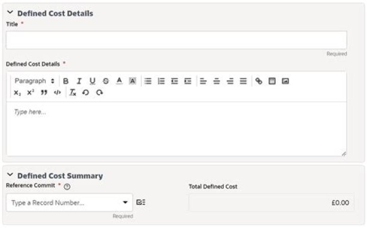 What is a defined cost?