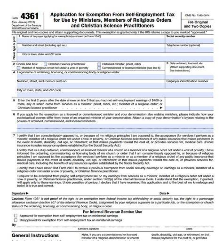 What is a form 4361?
