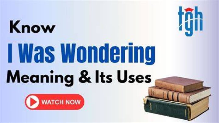 What is the meaning of just wondering?