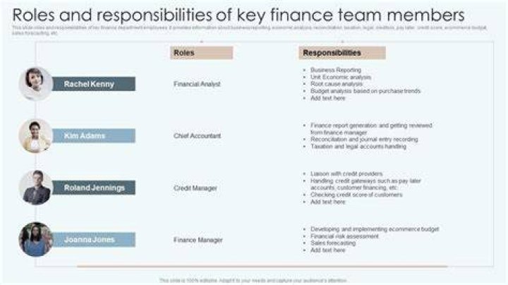 What is the role of a finance team?