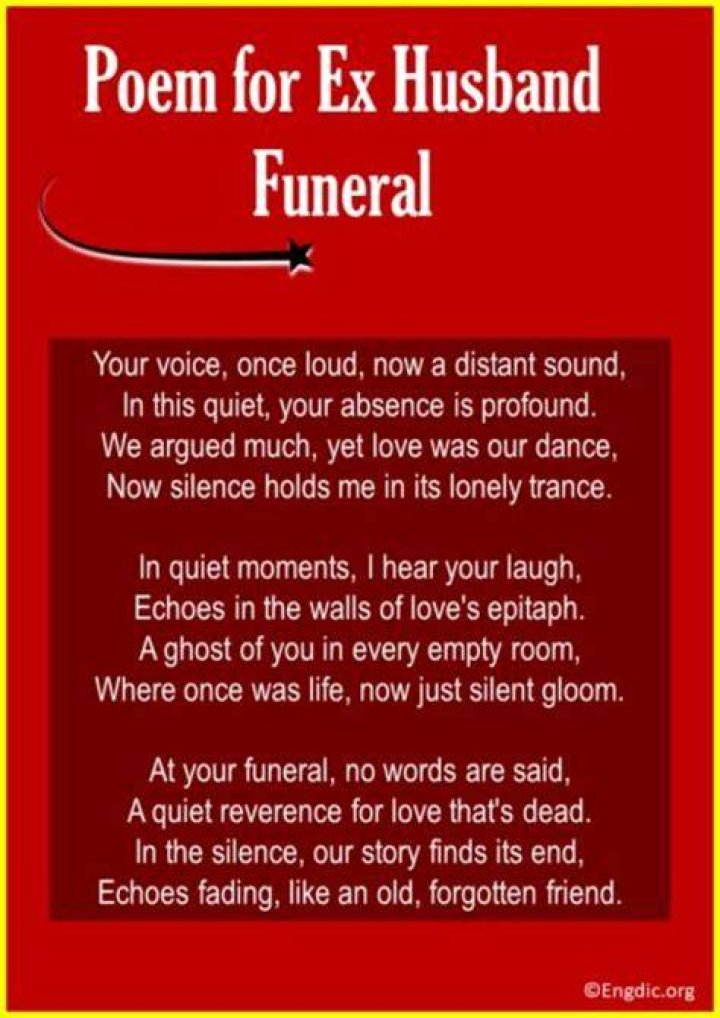 Where did I go when my ex husband died?