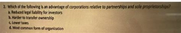 Which of the following is an advantage of corporations relative to partnerships?